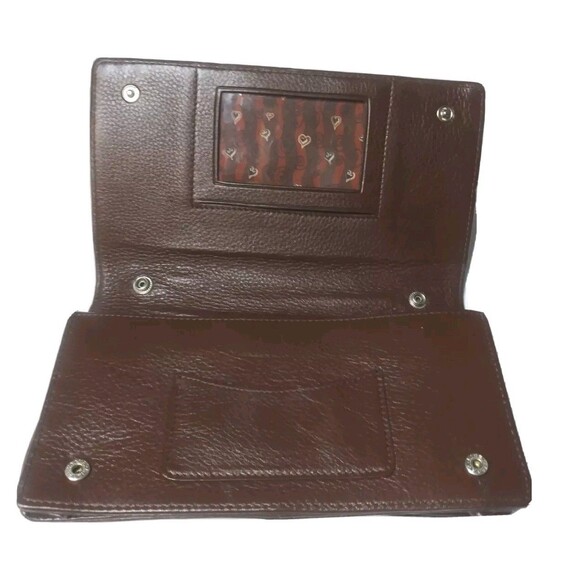 Vintage Brighton Croco Embossed Wallet Organizer Large Brighton Clutch Purse - Picture 3 of 7